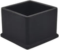Flyshop Non-Slip Thick Rubber Leg Tips Floor Protectors Square Chair Leg Caps 38 x 38 mm, 1-1/2" x 1-1/2", Black, 20PCS