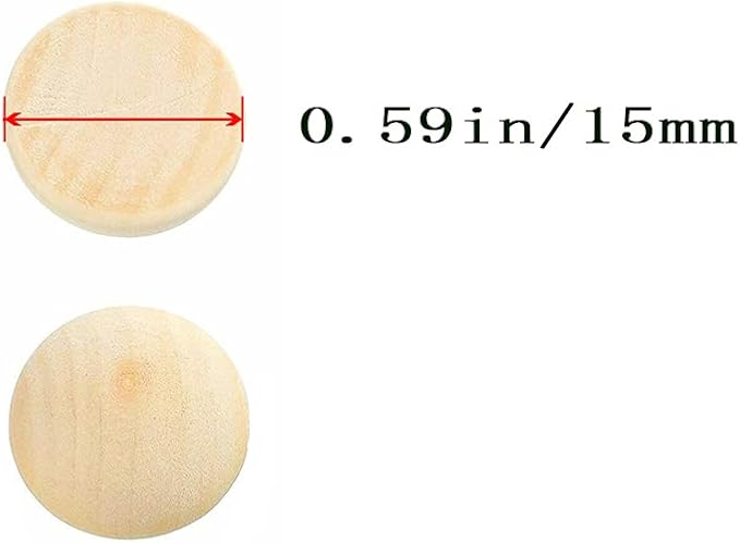 100pcs Half Wood Balls Unfinished Natural Half Ball Split Wood Balls - Image 2