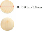 100pcs Half Wood Balls Unfinished Natural Half Ball Split Wood Balls - Image 2