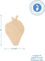 Strawberry Cutout 4-inch, 1/2 inch Thick, Unfinished Wood Crafts - Image 6