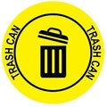 "Trash Can" Durable Laminated Vinyl Floor Sign- Sign by Graphical Warehouse- 5S Safety and Security Signage, Visual Communication Tool (38", Yellow/Black)