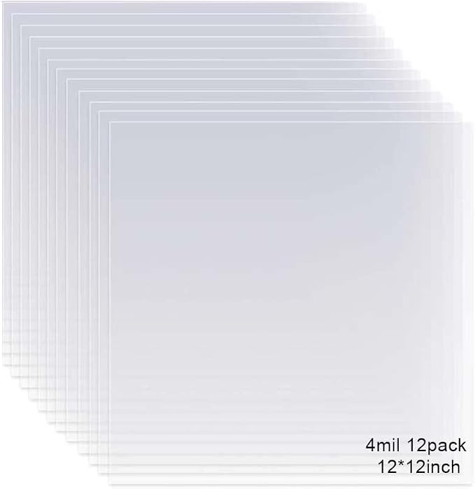 12 Pack 4 Mil Clear Mylar Stencil Sheets, Reusable Template Material, Make Your by EGOSKY