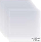 12 Pack 4 Mil Clear Mylar Stencil Sheets, Reusable Template Material, Make Your by EGOSKY