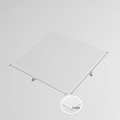 10 Pack 9"x9"x0.04" Thick Acrylic Sheets Transparent Plexiglass Panels - Image 2