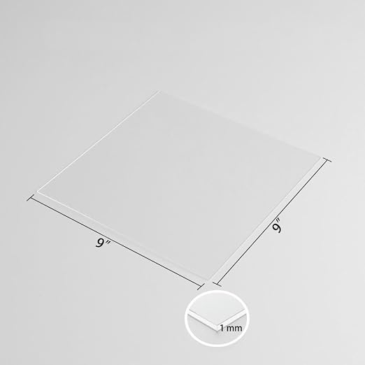5 Pack 9"x9"x0.04" Thick Acrylic Sheets Transparent Plexiglass Panels - Image 2