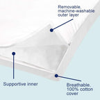 ACCURATEX Hybrid Pillow for Sleeping, Adjustable Shredded Memory Foam Pillow - Image 3