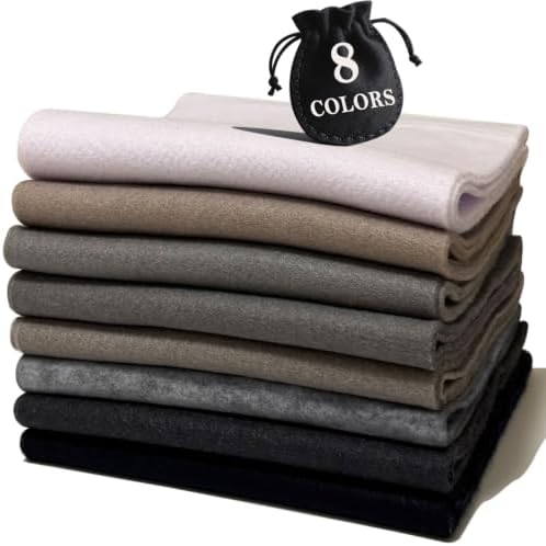 Black White Grey 8 Assorted Soft Felt Sheets Fabric 8'' x 36'' 1.6mm Thick | by FANOMMI
