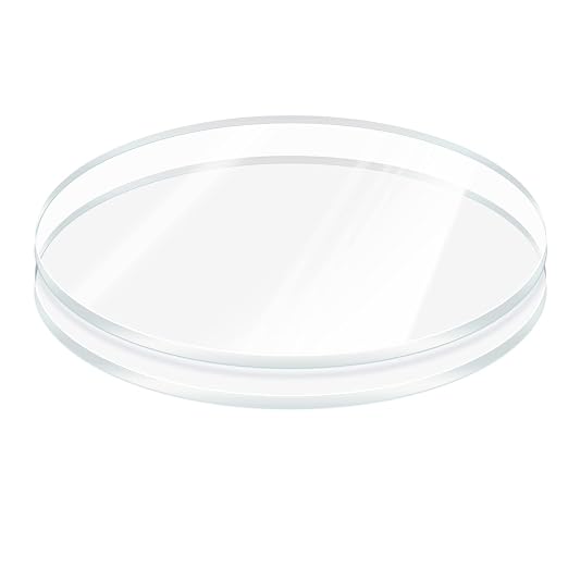 2 Pieces 1/8" Round Plexiglass Sheet, 8 Inch Diameter Clear Acrylic Circle - Image 2