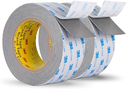 3M Double Sided Tape Heavy Duty 2'' × 20 Ft 2 Pack PE Foam Mounting Tape | LED by 3MFullRangeProducts