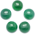 FASHEWELRY 50Pcs Natural Green Onyx Agate Cabochons Flat Back Gemstone by FASHEWELRY