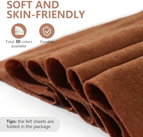 1.4mm Felt Fabric 36'' X 36'' Large Felt Sheets Soft Craft Felt by The Yard - Image 3