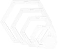 BENECREAT 5 Sizes Hexagon Quilting Template, Acrylic Intricate Sewing Machine by BENECREAT