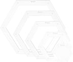 BENECREAT 5 Sizes Hexagon Quilting Template, Acrylic Intricate Sewing Machine by BENECREAT