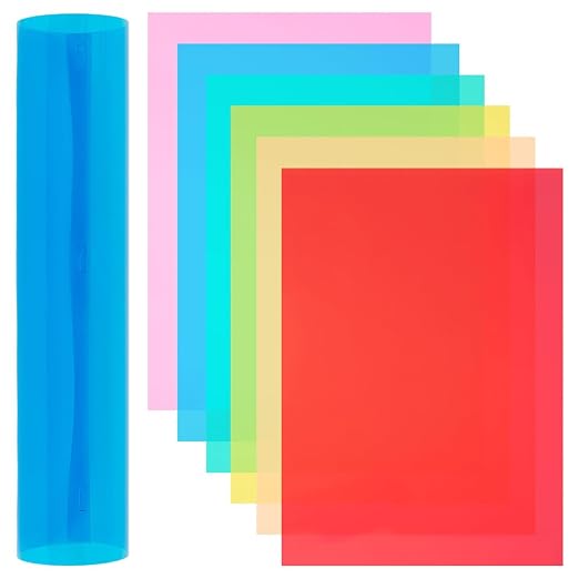 BENECREAT 24Pcs 6 Colors PVC Flexible Plastic Sheets, 11.8x8.3 Inch A4 Colored by BENECREAT