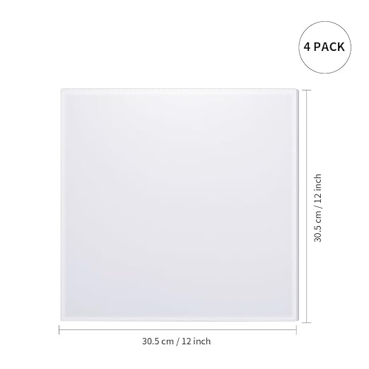 PYD Life 4 Pack Sublimation Acrylic Blanks Sheets 12", 1/6" Thick 4 mm | White - Image 2