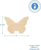 Chunky Butterfly Cutout 4-inch, 1/2 inch Thick, Unfinished Wood Crafts - Image 6