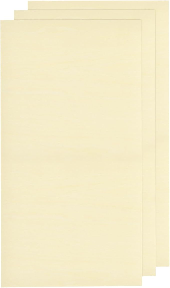 MECCANIXITY 3pcs Basswood Sheets 12 x 8 x 1/16 Inch Unfinished Wood Boards by MECCANIXITY