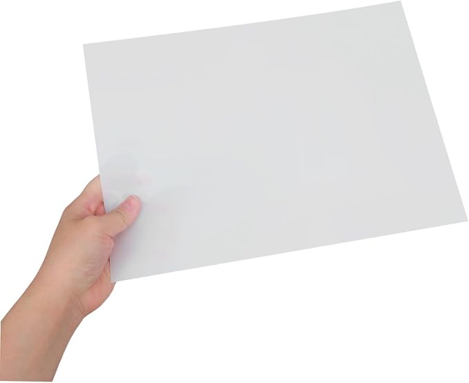 PRETYZOOM 10pcs Milky Translucent Pet Plastic Craft Sheets Blank Stencil - Image 4