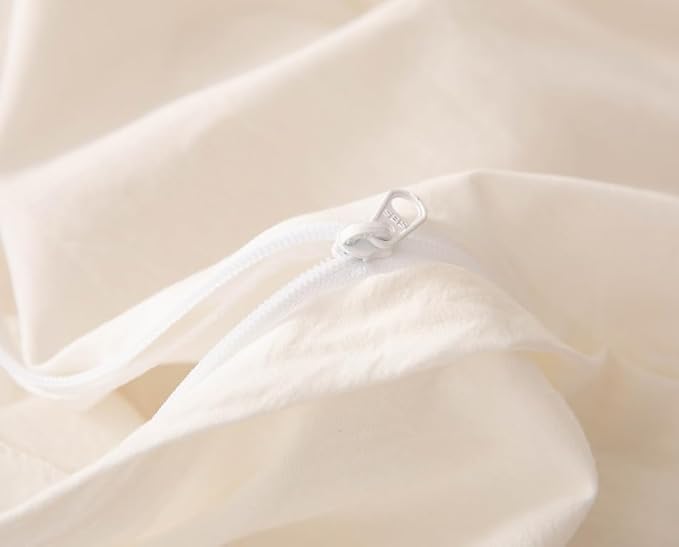 100% Washed Cotton Duvet Cover Bedding Set, Comfortable, Breathable, Soft and - Image 5