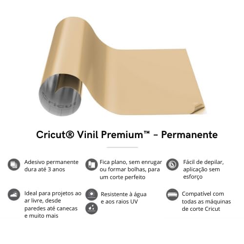 Cricut Premium Permanent Vinyl Roll 2-Pack Silver & Gold - Image 4