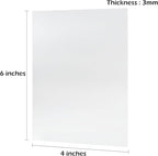 4x6 Inch Blank Frosted Acrylic Sign 1/8 Inch Thick | DIY Frosted 4"x6" Acrylic - Image 2