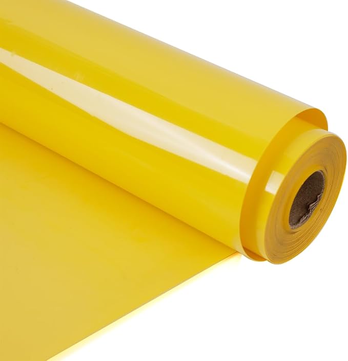 RENLITONG Yellow Iron on Vinyl 12Inch by 13ft Roll Heat Transfer Vinyl by RENLITONG