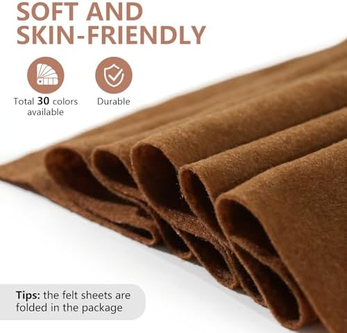 1.4mm Felt Fabric 36'' X 36'' Large Felt Sheets Soft Craft Felt by The Yard - Image 3