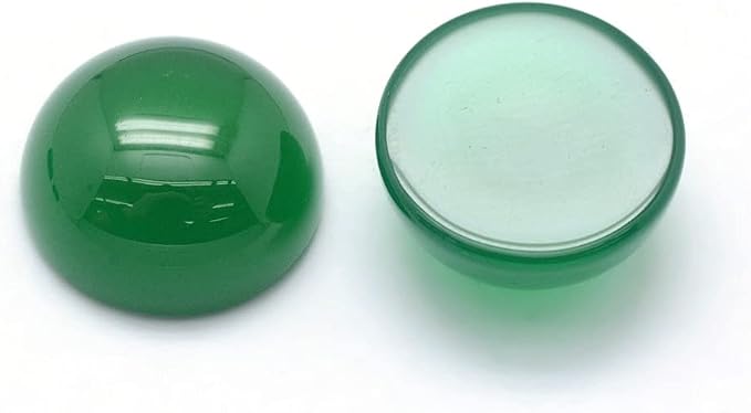 FASHEWELRY 50Pcs Natural Green Onyx Agate Cabochons Flat Back Gemstone - Image 2