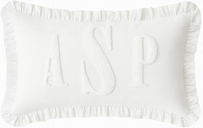 mia'spillow lab Monogrammed Custom Name Punch Needle Pillow, Personalized Pillow by MiasPillowLab