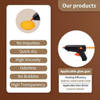 MATUFF Yellow High Viscosity Hot Glue Sticks, 0.43' Dia x 8' Long, - Image 3