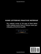 Hand Lettering Practice Notepad: 120 Blank Dashed Midline Pages Notebook - Image 2