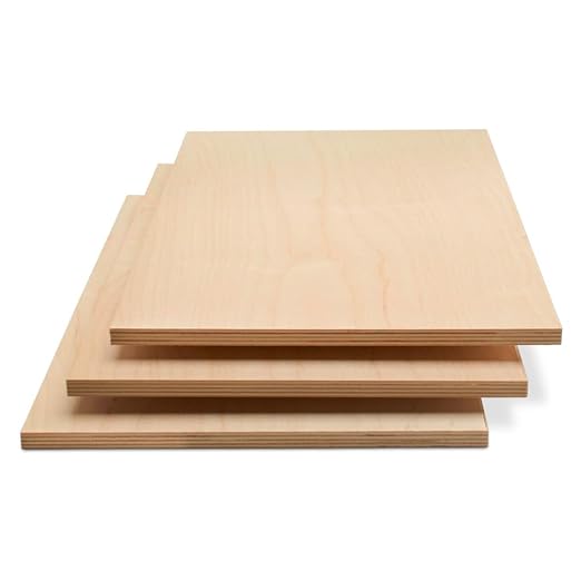 Baltic Birch Plywood 12 x 20 x 1/2 Inch - 12 mm Craft Wood by Woodpeckers