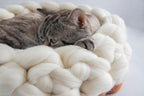 Natural Wool roving, 8 OZ. Best - Image 9