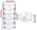 Hipiwe 2 Packs 5 Slot Clear Plastic Round Storage Jars - Image 7