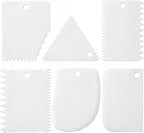 LRONG 6PCS Pottery Tools Plastic Clay Scraper Set Scraping Handle Carved Soft by Unknown