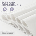 Ice White Felt Fabric 36'' X 36'', 1.4mm Large Felt Sheets Soft Durable Crafts - Image 3