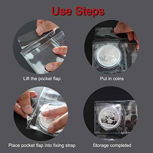 20 Pocket Coin Pages 10 Sheet Plastic Coin Holders Stamp Collector Supplies | - Image 3