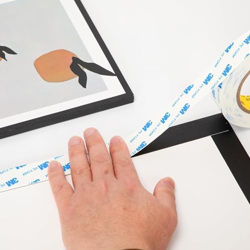3M Double Sided Tape 0.5'' x 16.5 Ft 2 Pack Removable PE Foam Tape | Wall Tape - Image 4