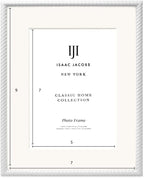 Isaac Jacobs 7x9 White Metal Rope Border Picture Frame, Horizontal & Vertical - Image 3