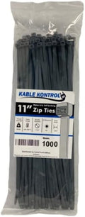 Kable Kontrol Gray Zip Ties 11 Inch 1000 Pcs, 50 Lbs Tensile Strength, by KABLEKONTROL%C2%AE