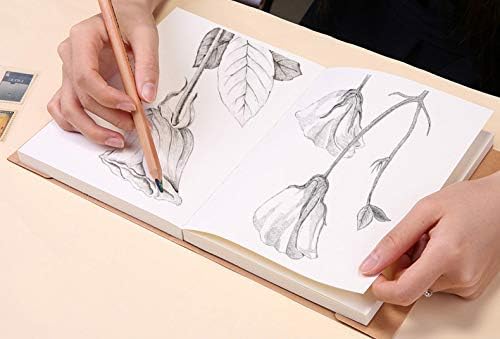 Kraft Cover Drawing Notebook & Sketchbook – Set of 2 Blank Plain Sketch Books – - Image 7