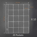 20 Pocket Coin Pages 10 Sheet Plastic Coin Holders Stamp Collector Supplies | - Image 2