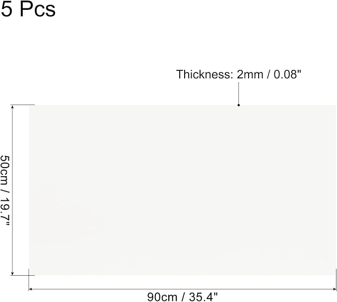 MECCANIXITY EVA Foam Sheets White 35.4 Inch x 19.7 Inch 2mm Thick Crafts Foam - Image 2