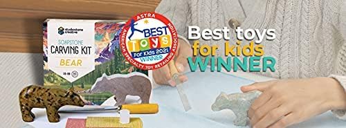 STUDIOSTONE CREATIVE DIY Arts & Crafts Carving Kit Kids Adults Bear Sculpture - Image 6
