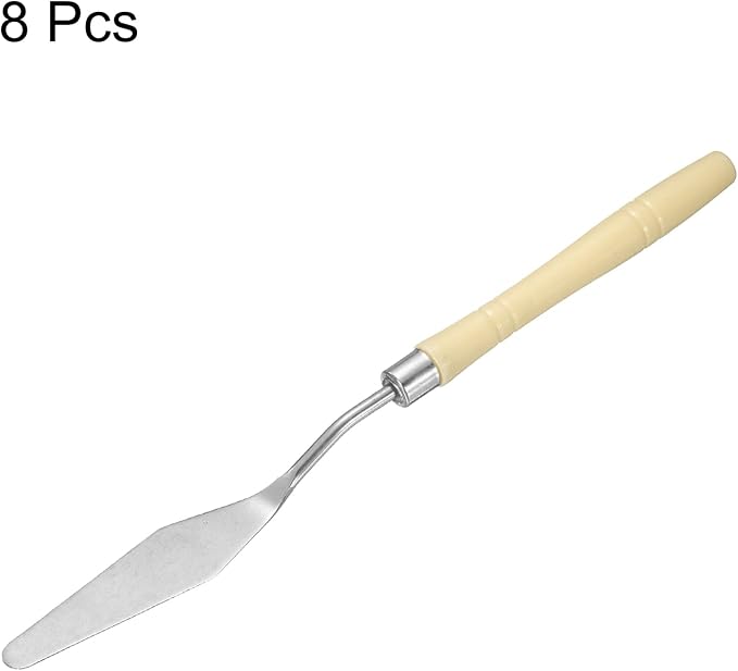 HARFINGTON 8pcs Palette Knife Painting Tool 7.68" Pointed Stainless Steel Blade - Image 3