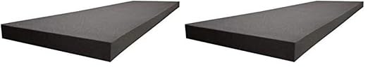 GoTo Foam 3" x 24" x 72" Black Upholstery Foam Sheet by GoToFoam