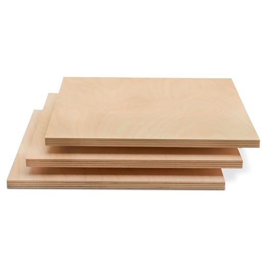 Baltic Birch Plywood 12 x 12 x 1/2 Inch - 12 mm Craft Wood by Woodpeckers