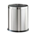 2.6Gallon/10L，Stainless Steel Bathroom Trash Can,Chrome Trash Can,Silver Garbage Can for Office，Wastebasket for Hotel，Office，Store，Metal Trash bin Without lid (Silver)