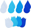 GSHLLO 120 Pcs Blue and White Raindrop Cutouts Cute Bulletin Board Cut Outs by GSHLLO