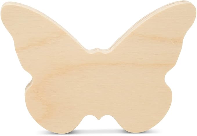 Chunky Butterfly Cutout 4-inch, 1/2 inch Thick, Unfinished Wood Crafts by Woodpeckers